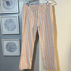 Sigrid Olsen Women’s Pastel Striped Pants Size 6